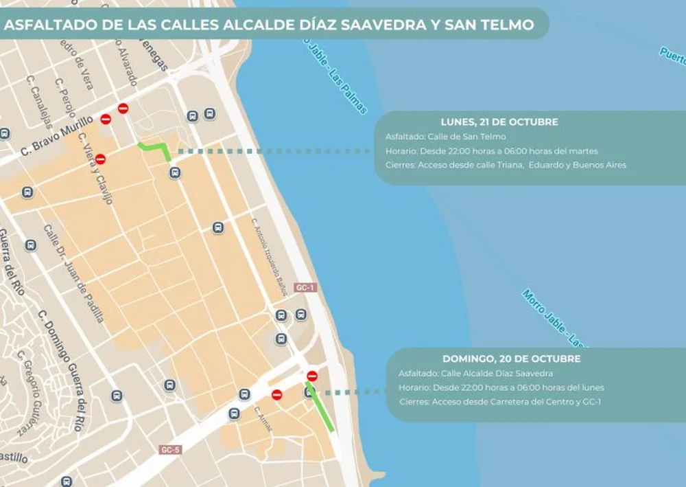 Traffic Rearrangement in Las Palmas de Gran Canaria Due to Asphalting Works