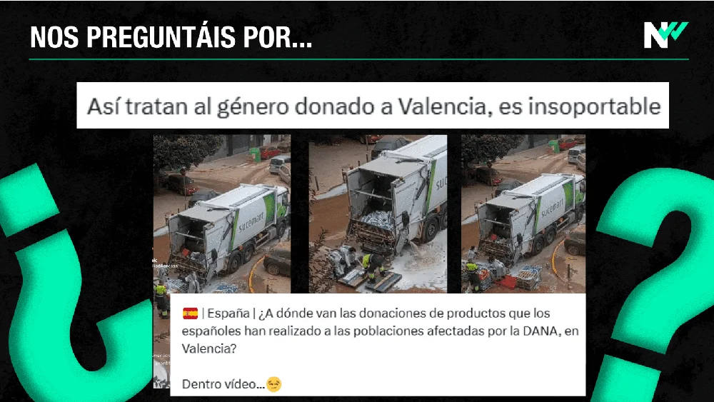 Consum y Sucemart niegan que este vídeo muestre cómo tiran donaciones para Valencia a la basura